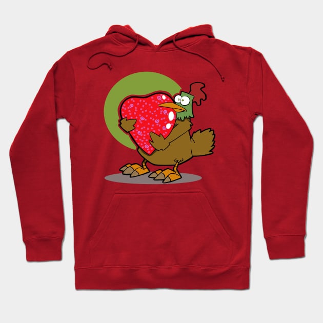 Chicken Valentine Hoodie by RichCameron